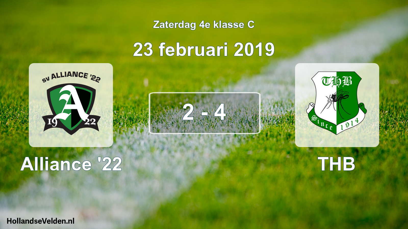 Total number of matches played: Alliance '22 - THB 2 - 4 (23 February 2019)