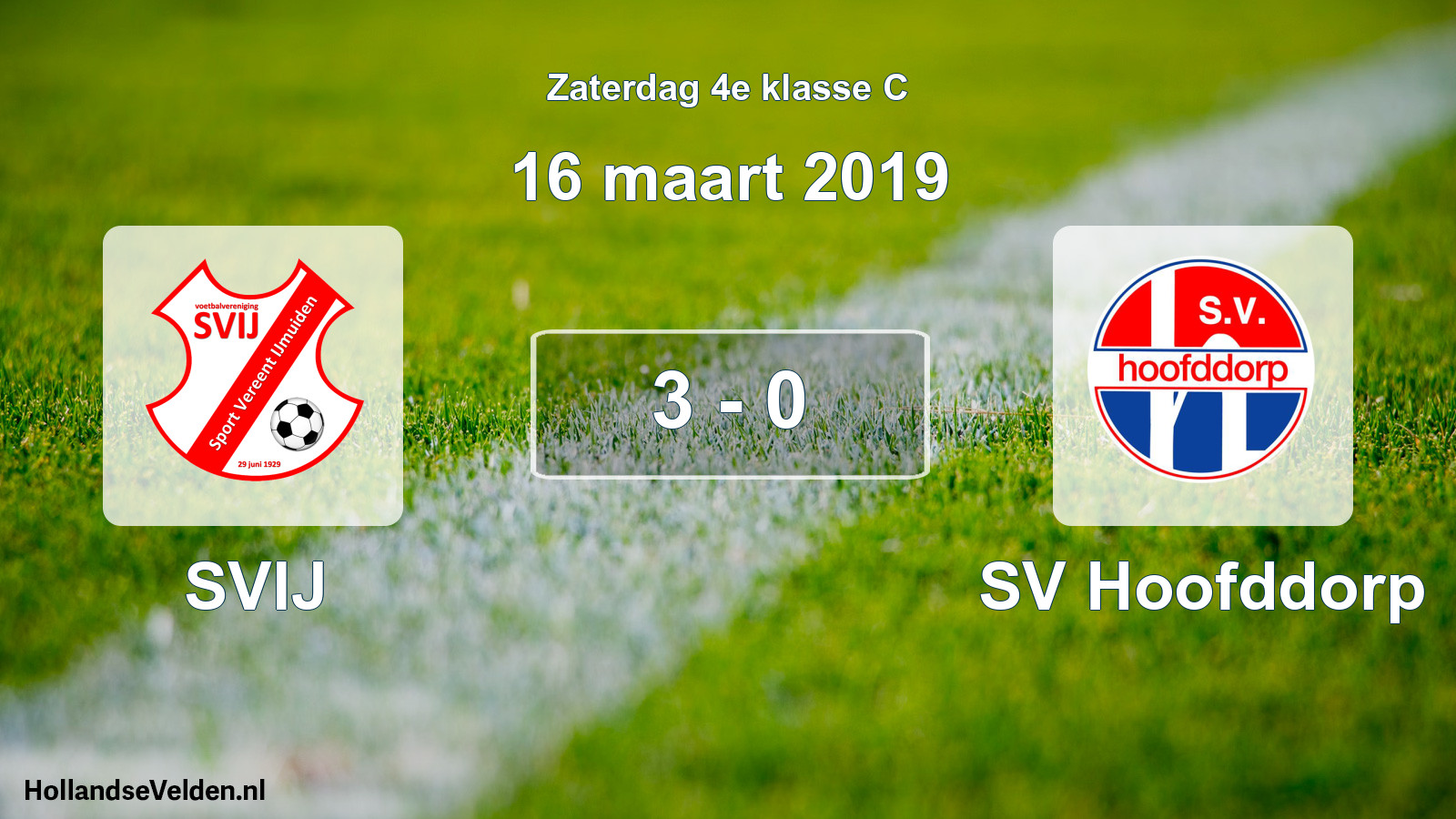 Total number of matches played: SVIJ - SV Hoofddorp 3 - 0 (16 March 2019)
