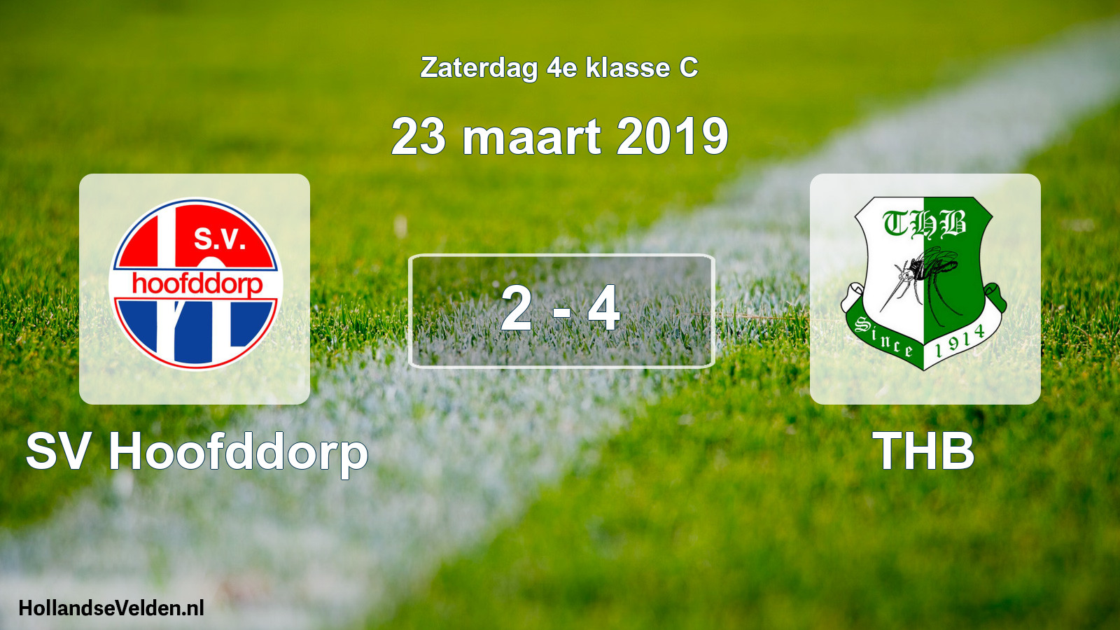 Total number of matches played: SV Hoofddorp - THB 2 - 4 (23 March 2019)