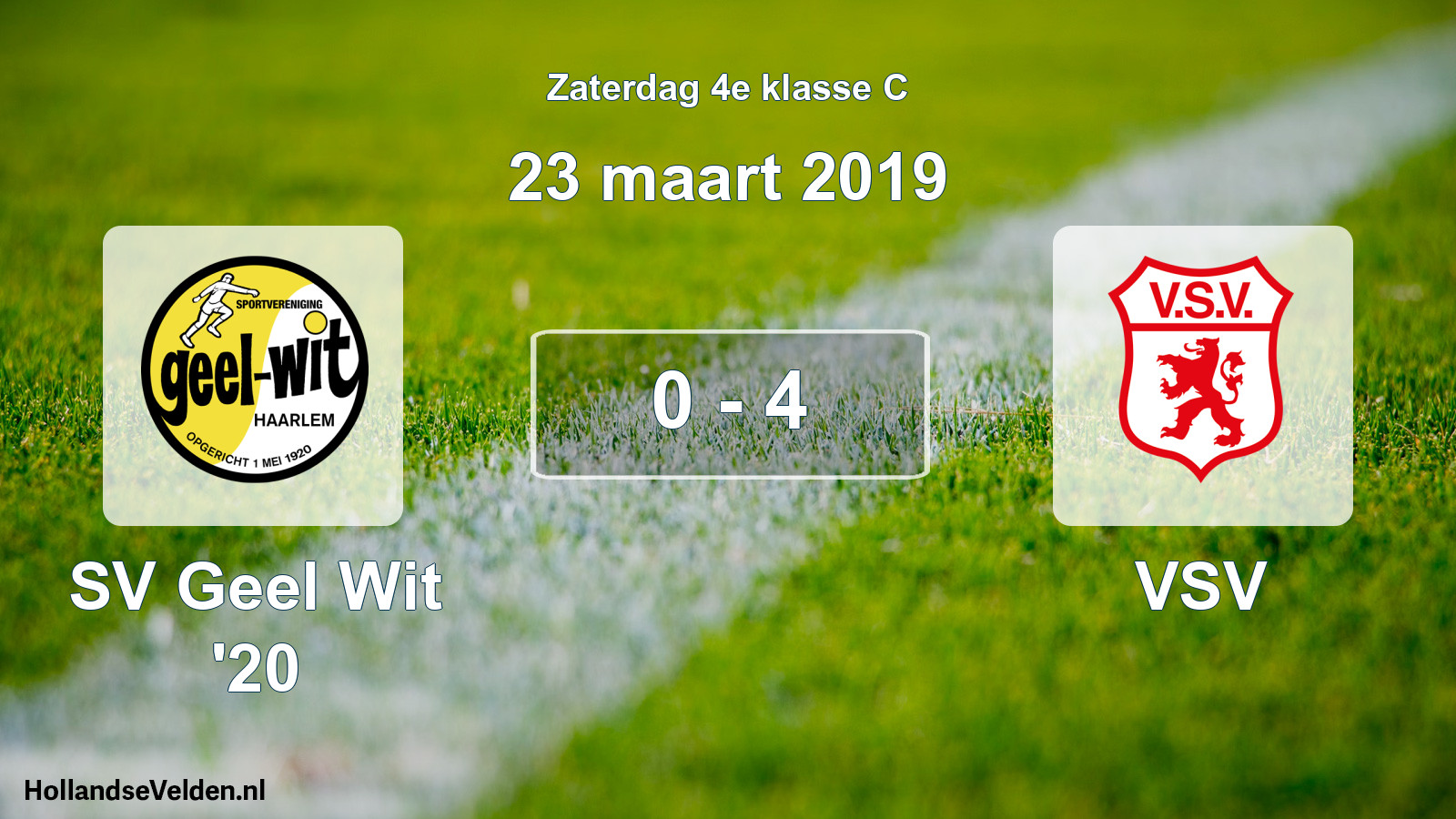 Total number of matches played: SV Geel Wit '20 - VSV 0 - 4 (23 March 2019)