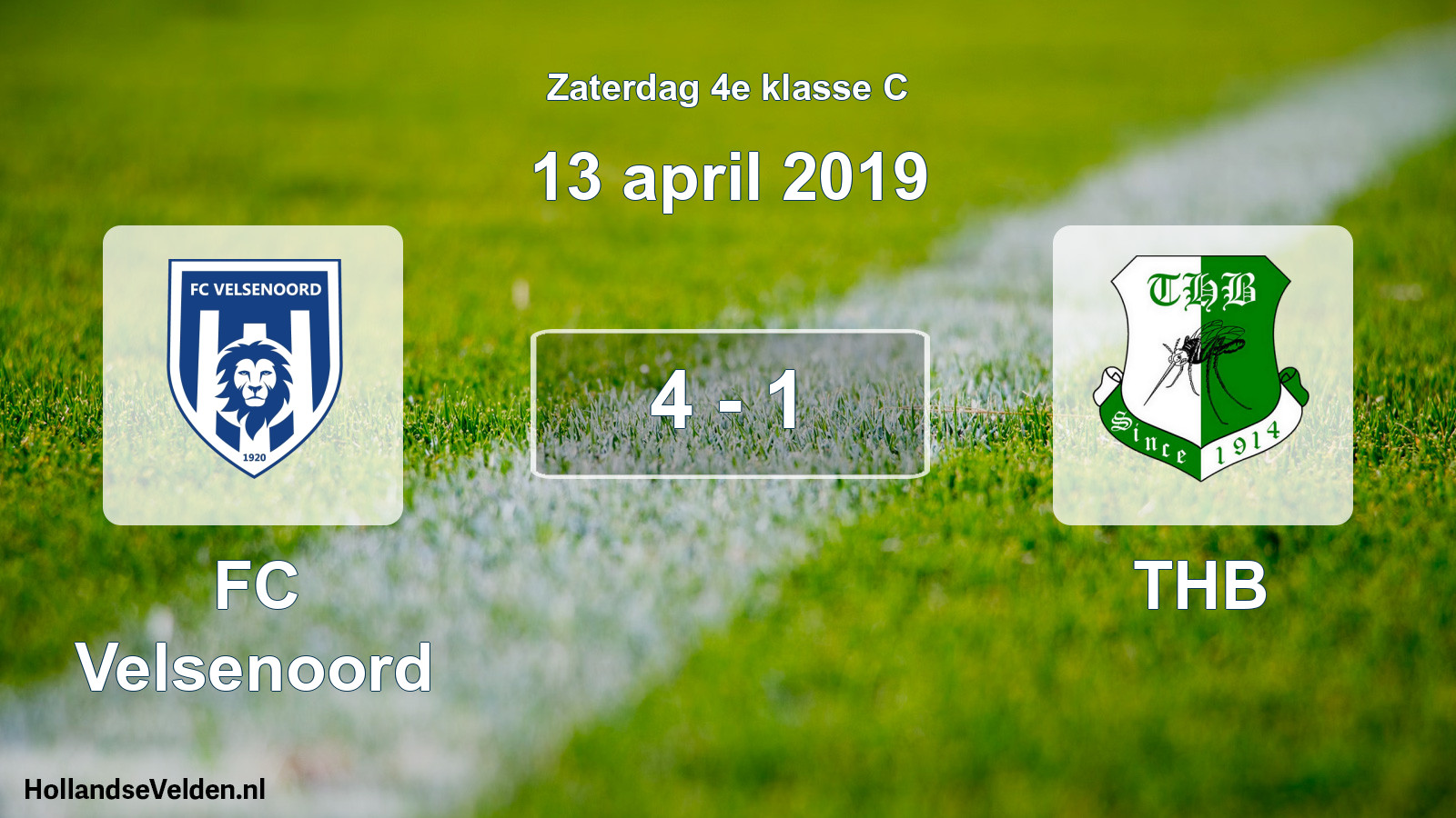 Total number of matches played: FC Velsenoord - THB 4 - 1 (13 April 2019)