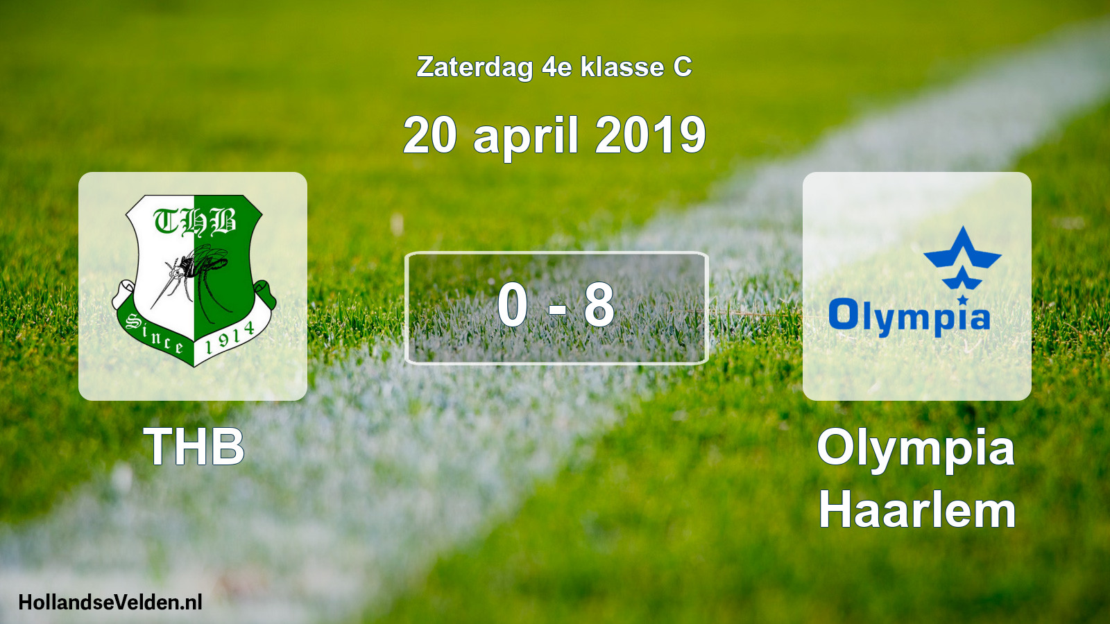 Total number of matches played: THB - Olympia Haarlem 0 - 8 (20 April 2019)