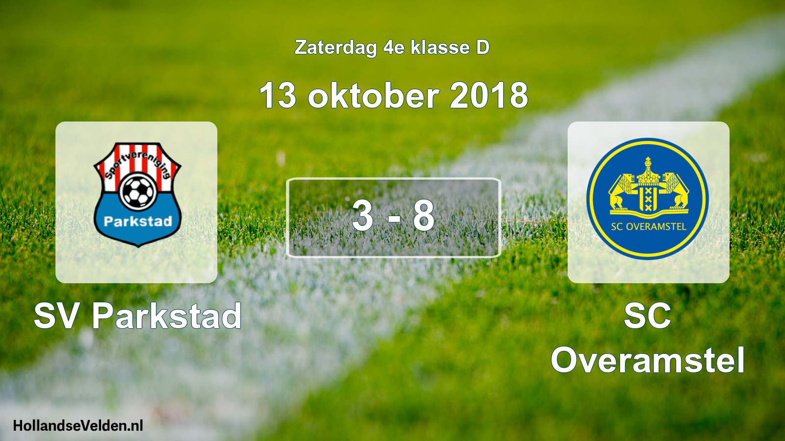 Total number of matches played: SV Parkstad - SC Overamstel 3 - 8 (13 October 2018)