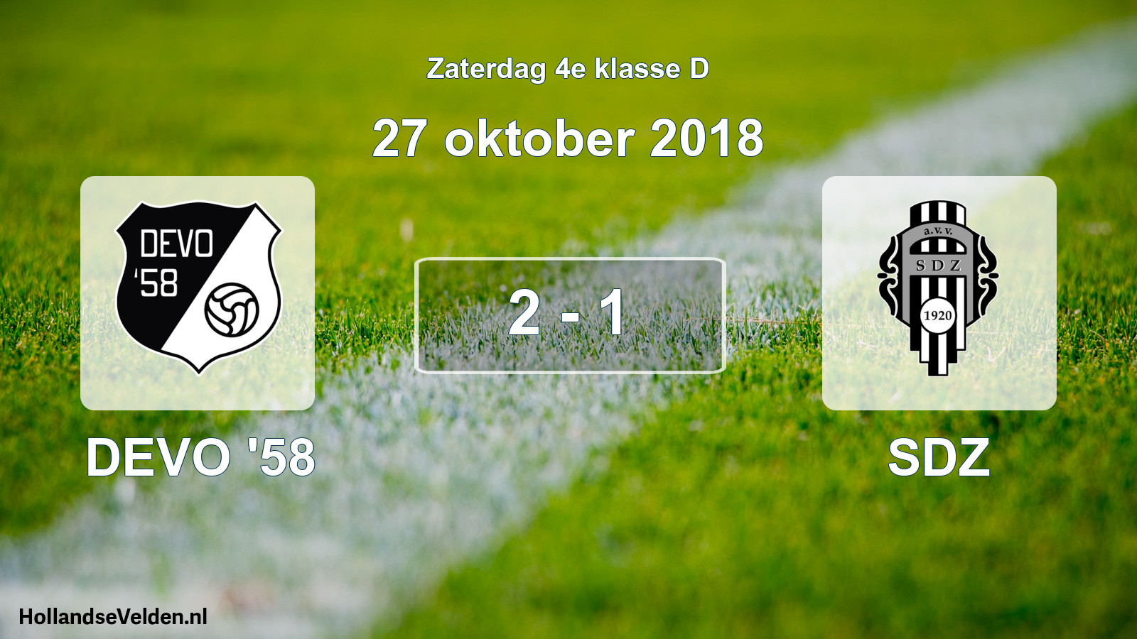 Total number of matches played: DEVO '58 - SDZ 2 - 1 (27 October 2018)