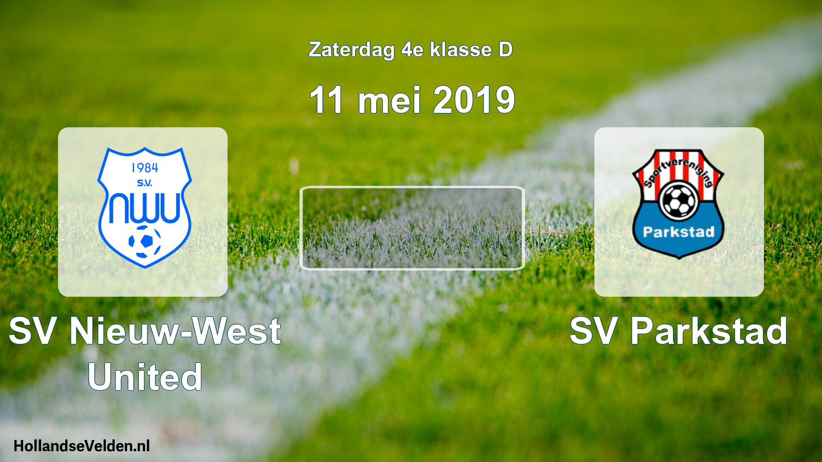 Scheduled Match: SV Nieuw-West United - SV Parkstad (11 May 2019)