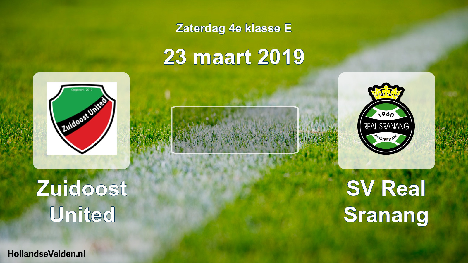 Scheduled Match: Zuidoost United - SV Real Sranang (23 March 2019)