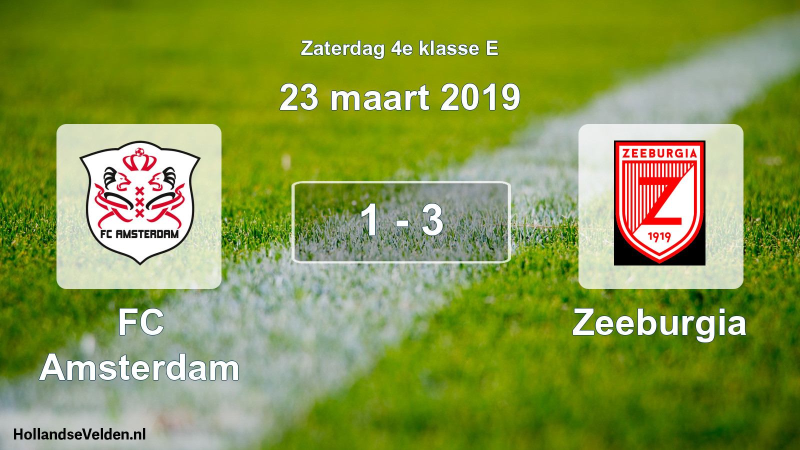 Total number of matches played: FC Amsterdam - Zeeburgia 1 - 3 (23 March 2019)