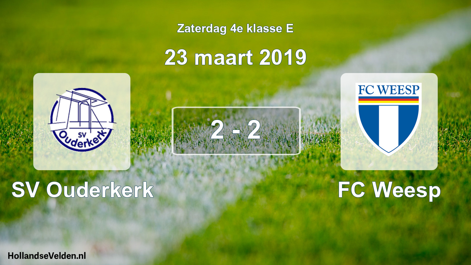 Total number of matches played: SV Ouderkerk - FC Weesp 2 - 2 (23 March 2019)