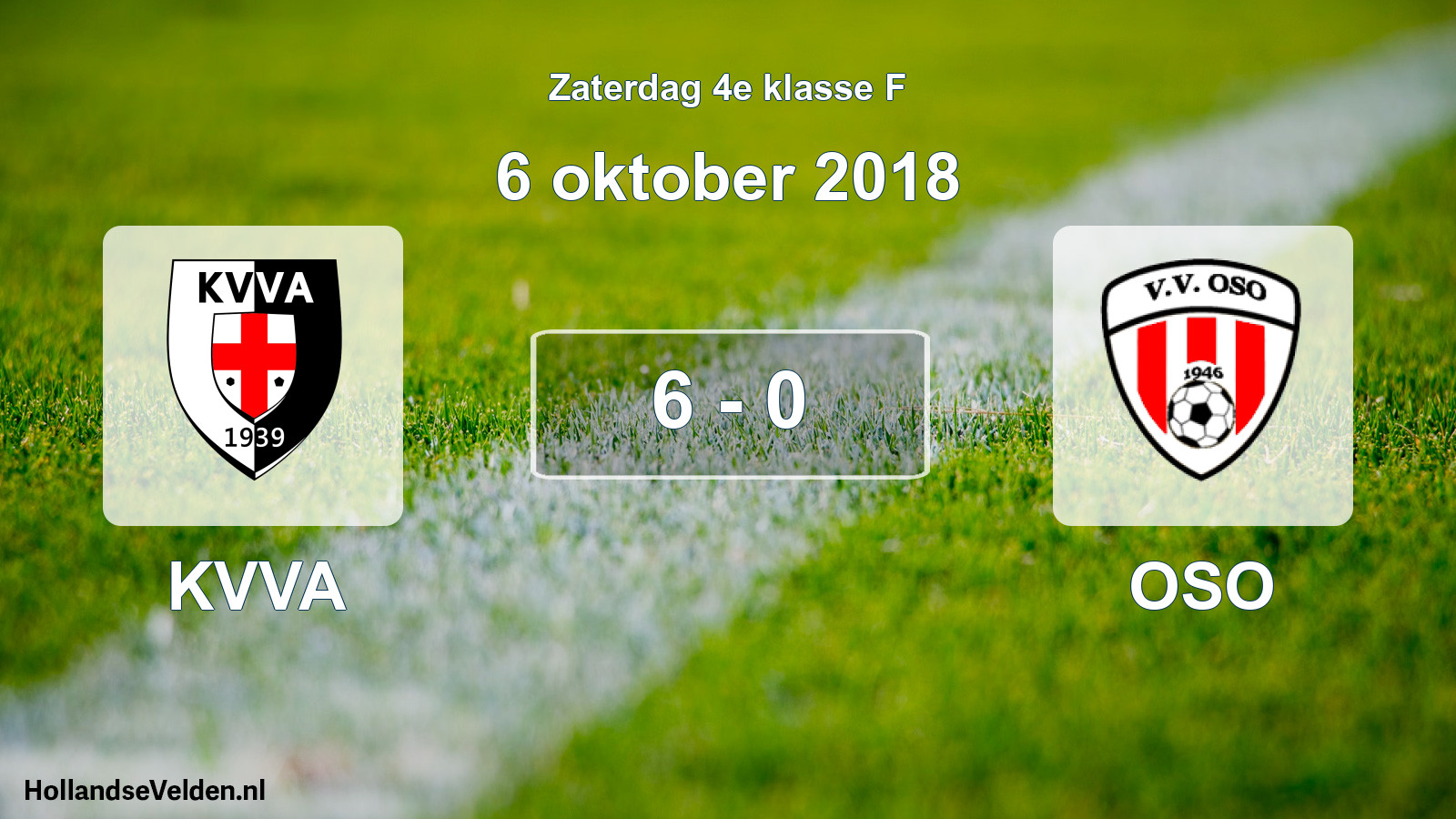 Total number of matches played: KVVA - OSO 6 - 0 (6 October 2018)