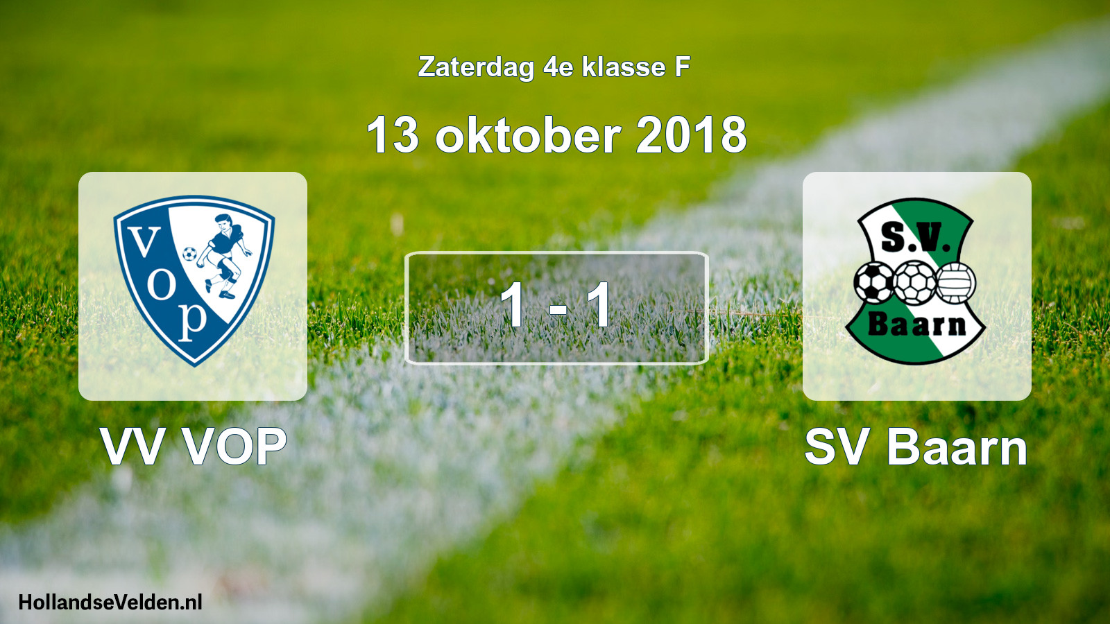 Total number of matches played: VV VOP - SV Baarn 1 - 1 (13 October 2018)