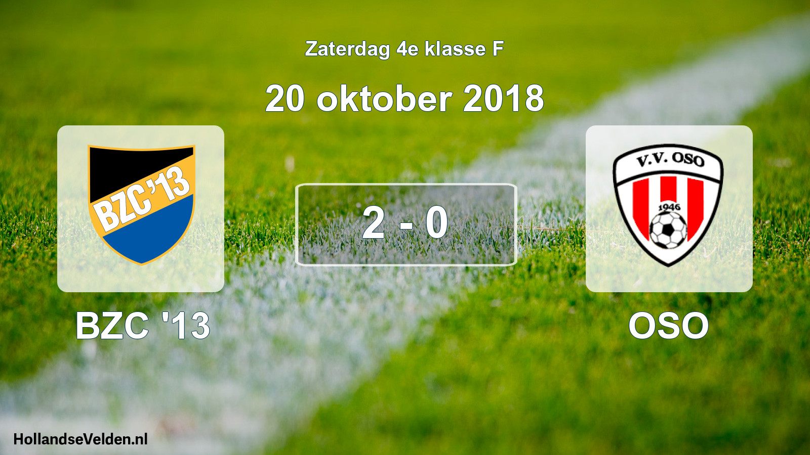 Total number of matches played: BZC '13 - OSO 2 - 0 (20 October 2018)