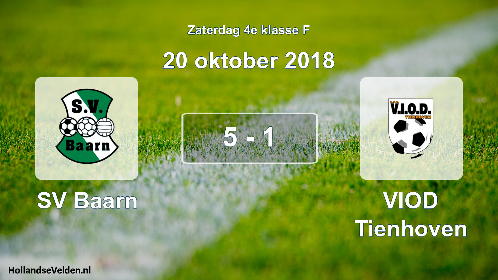 Total number of matches played: SV Baarn - VIOD Tienhoven 5 - 1 (20 October 2018)