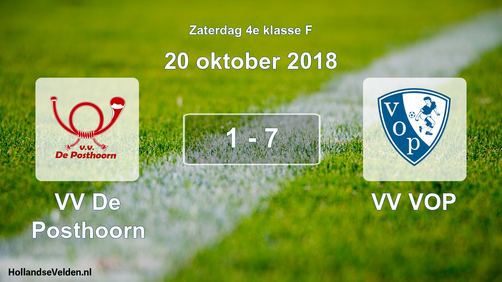 Total number of matches played: VV De Posthoorn - VV VOP 1 - 7 (20 October 2018)