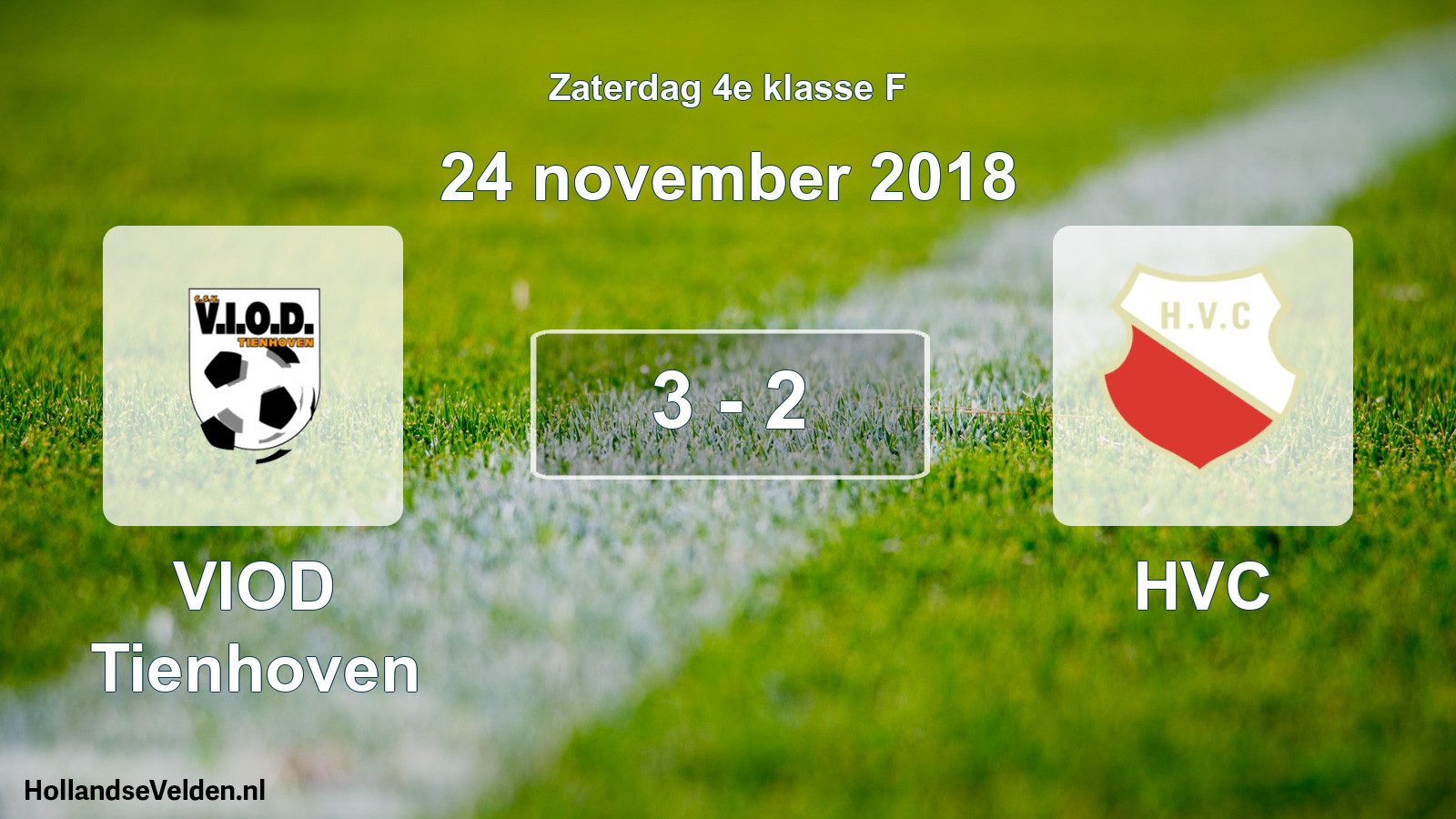 Total number of matches played: VIOD Tienhoven - HVC 3 - 2 (24 November 2018)