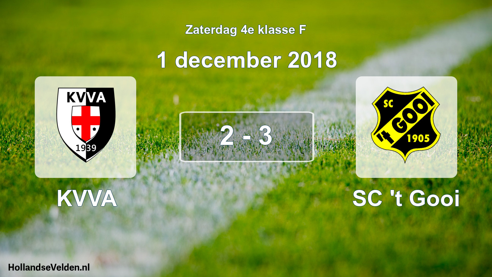 Total number of matches played: KVVA - SC 't Gooi 2 - 3 (1 December 2018)