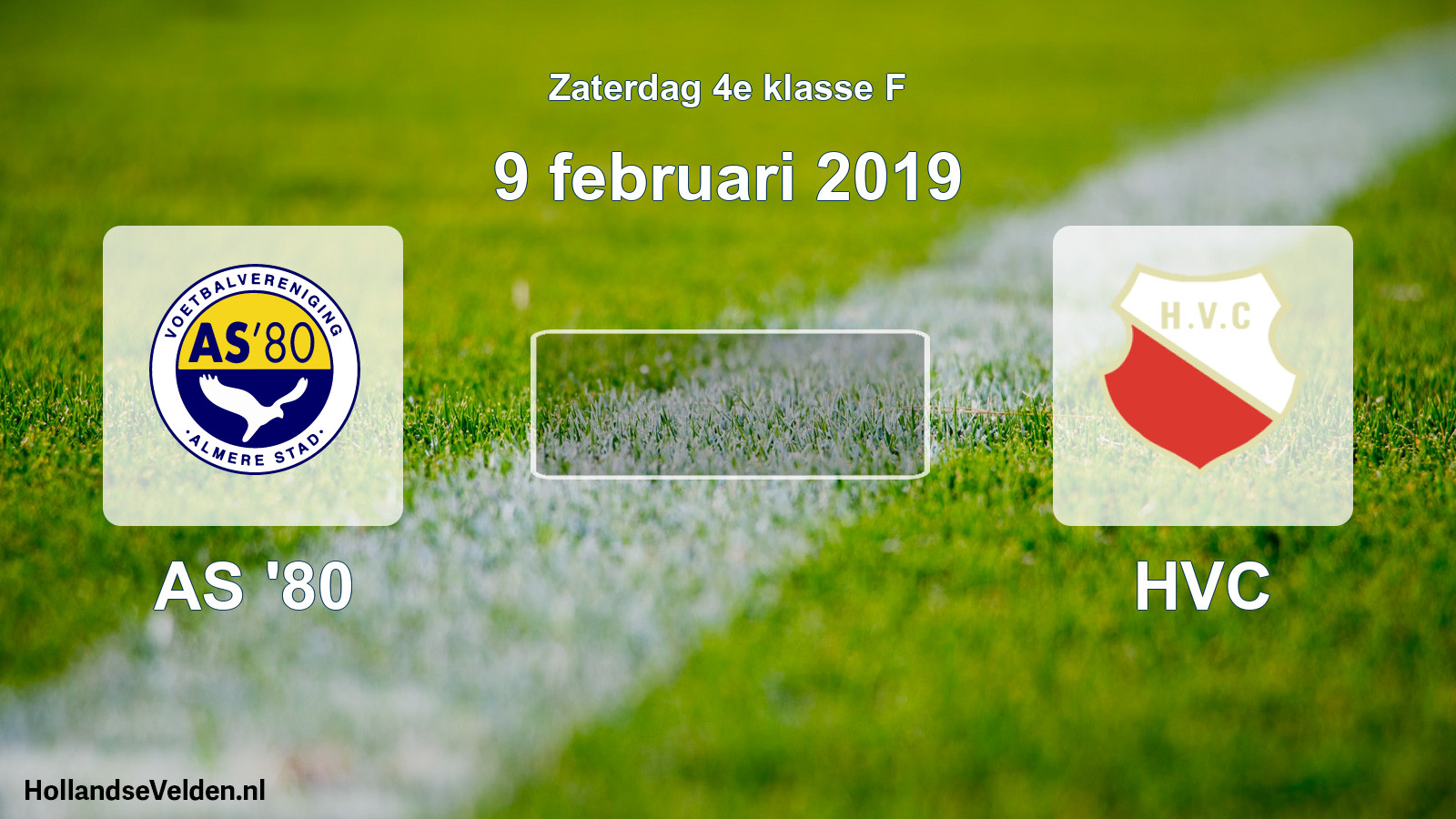 Scheduled Match: AS '80 - HVC (9 February 2019)