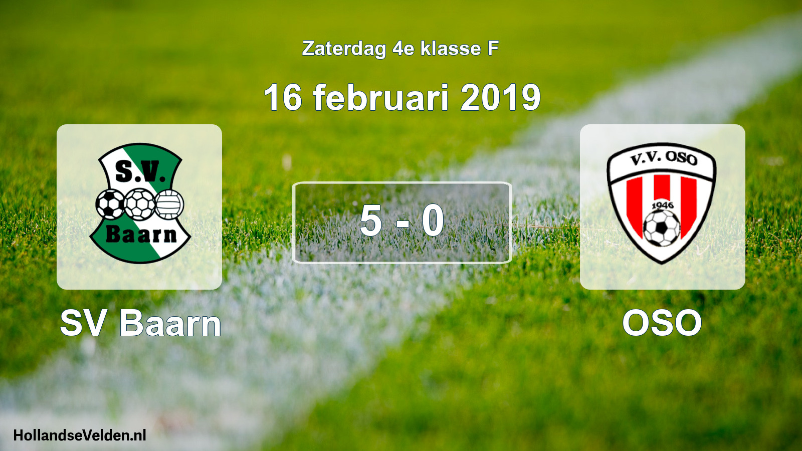 Total number of matches played: SV Baarn - OSO 5 - 0 (16 February 2019)