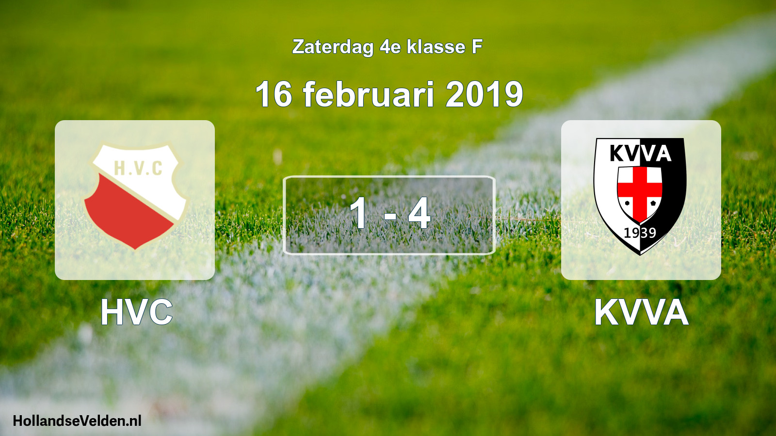 Total number of matches played: HVC - KVVA 1 - 4 (16 February 2019)