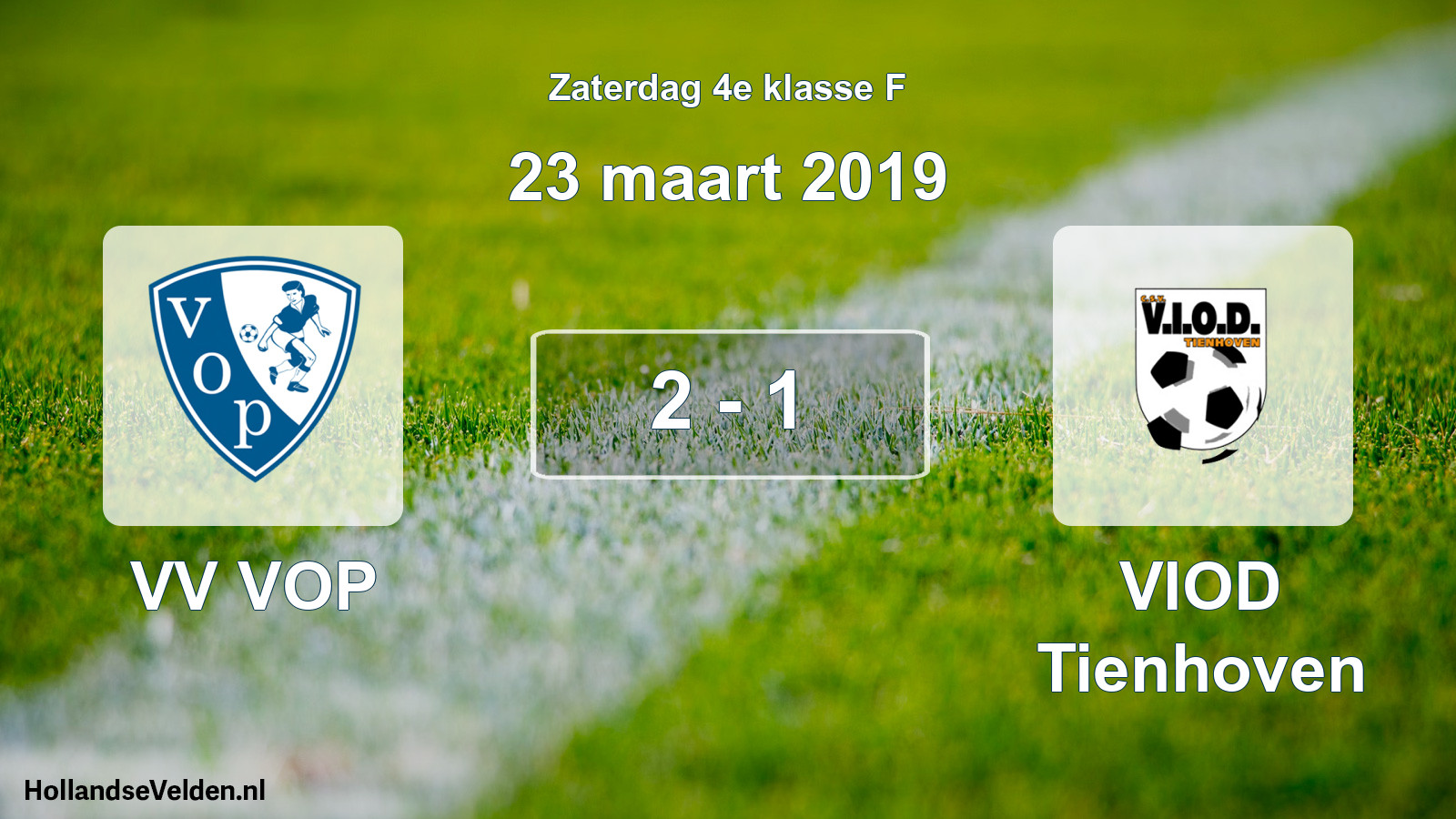 Total number of matches played: VV VOP - VIOD Tienhoven 2 - 1 (23 March 2019)