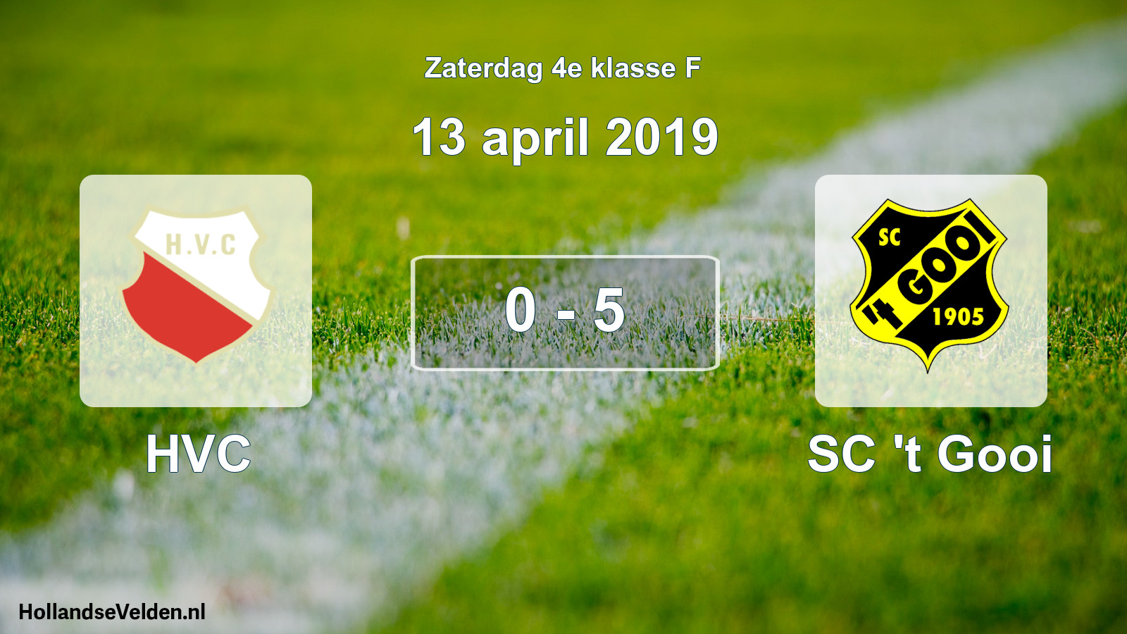 Total number of matches played: HVC - SC 't Gooi 0 - 5 (13 April 2019)