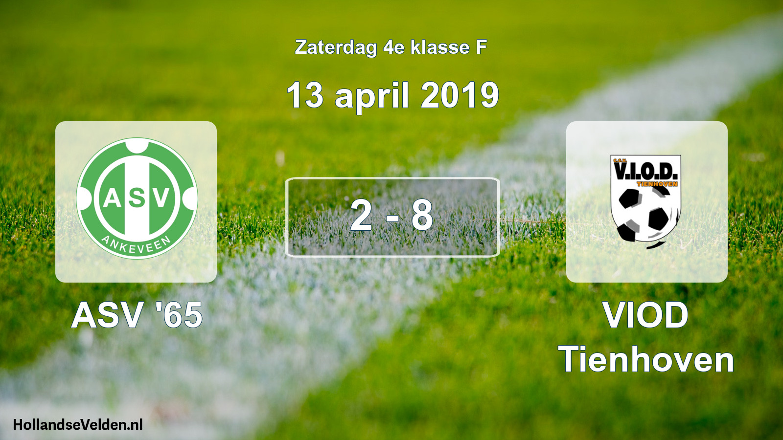 Total number of matches played: ASV '65 - VIOD Tienhoven 2 - 8 (13 April 2019)