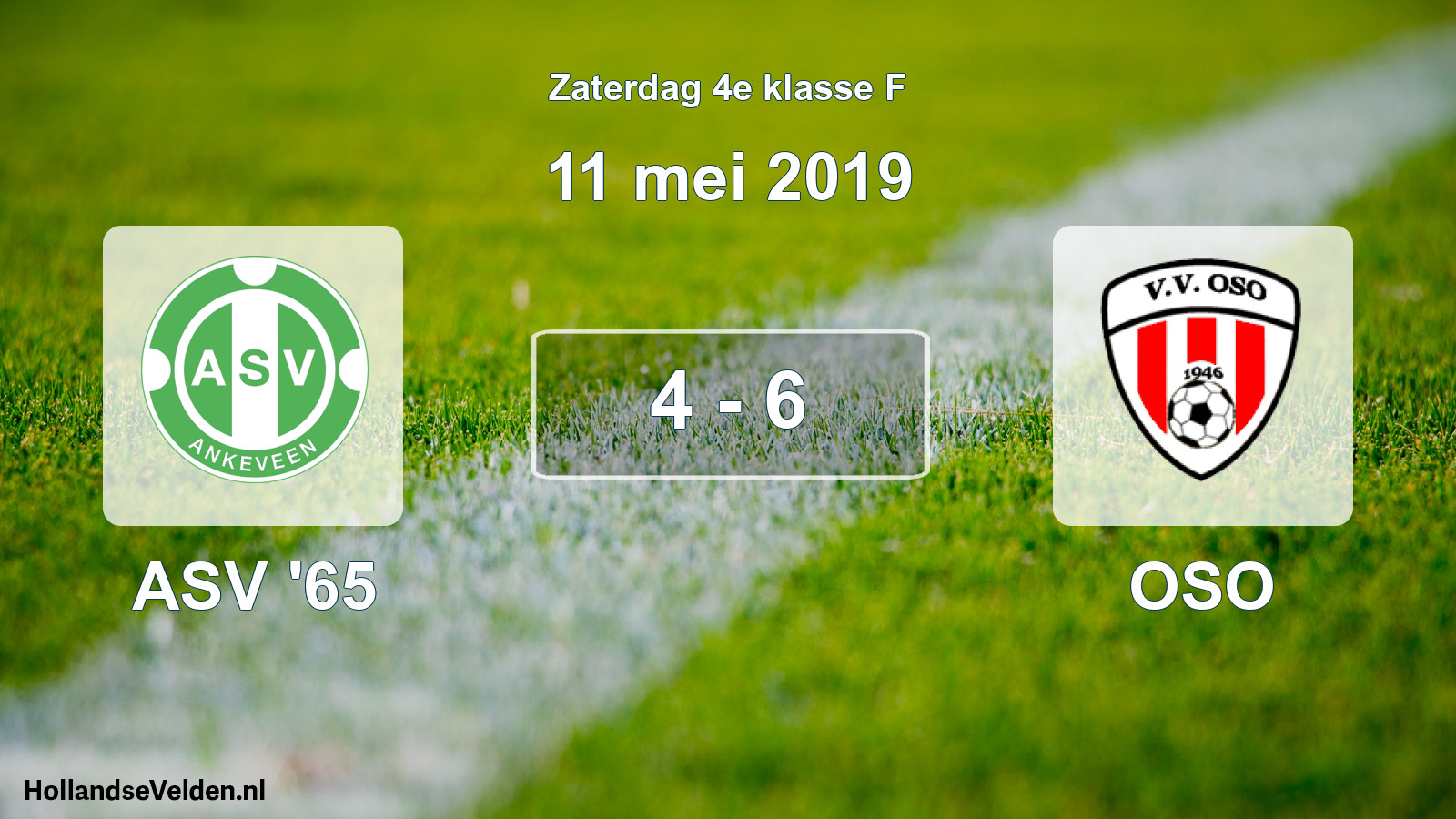 Total number of matches played: ASV '65 - OSO 4 - 6 (11 May 2019)