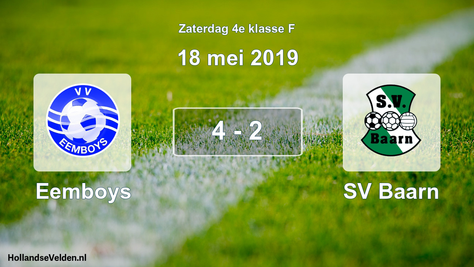 Total number of matches played: Eemboys - SV Baarn 4 - 2 (18 May 2019)