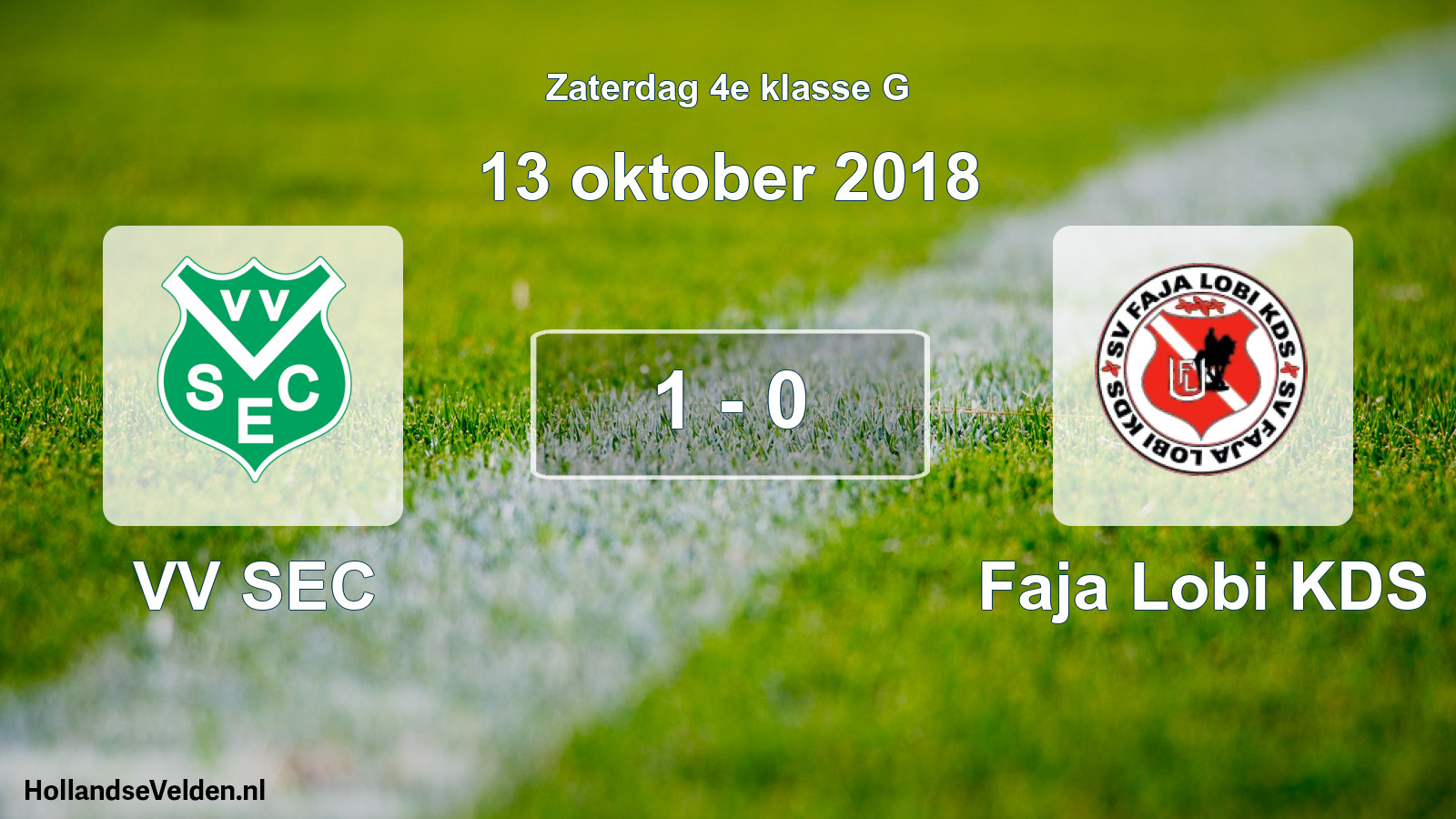 Total number of matches played: VV SEC - Faja Lobi KDS 1 - 0 (13 October 2018)