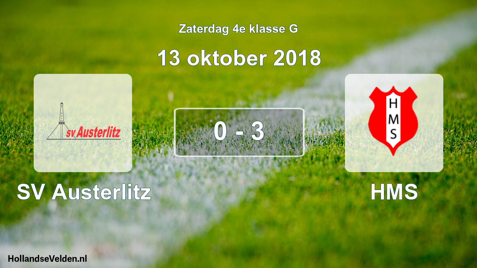 Total number of matches played: SV Austerlitz - HMS 0 - 3 (13 October 2018)