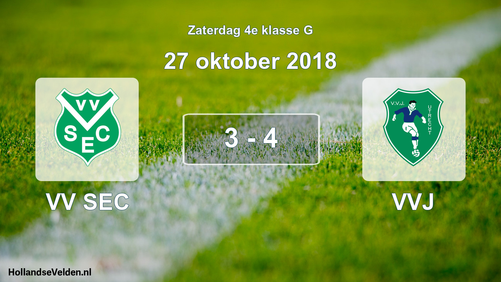 Total number of matches played: VV SEC - VVJ 3 - 4 (27 October 2018)