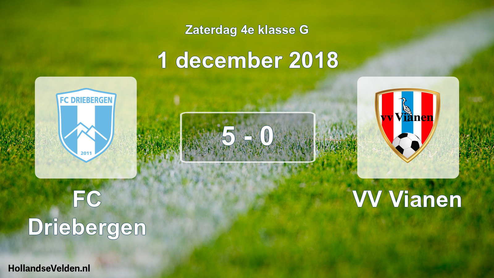 Total number of matches played: FC Driebergen - VV Vianen 5 - 0 (1 December 2018)