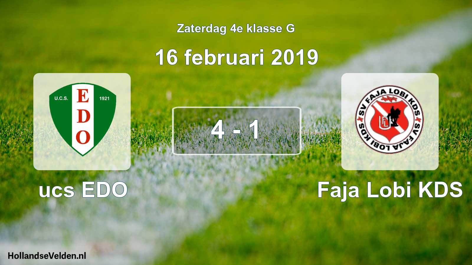 Total number of matches played: ucs EDO - Faja Lobi KDS 4 - 1 (16 February 2019)