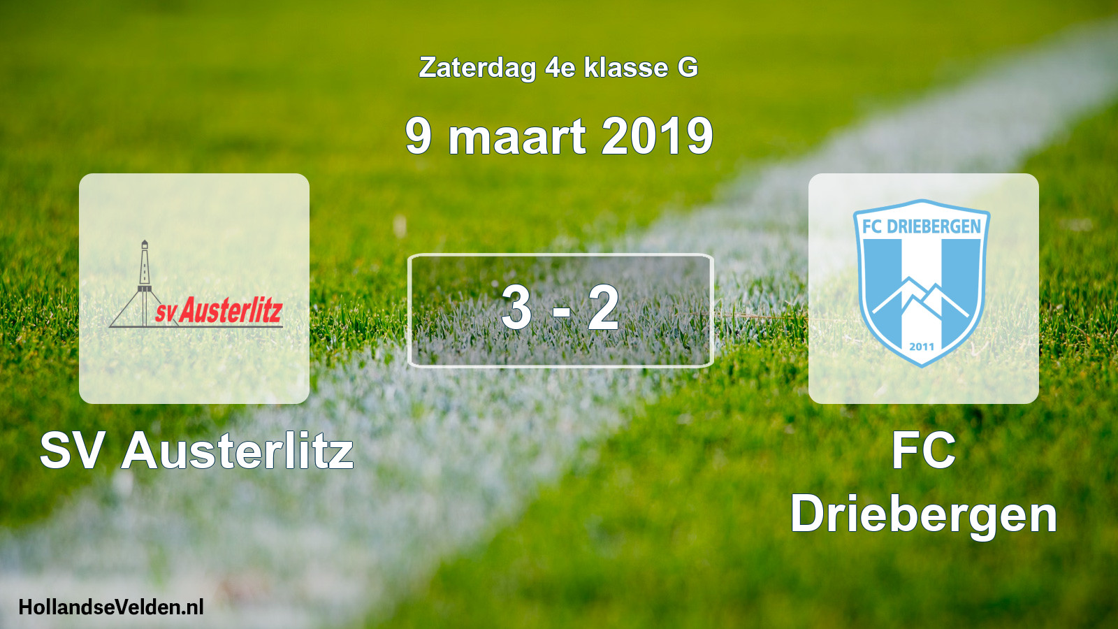 Total number of matches played: SV Austerlitz - FC Driebergen 3 - 2 (9 March 2019)