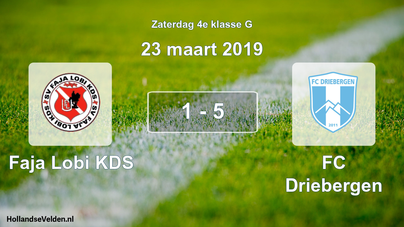 Total number of matches played: Faja Lobi KDS - FC Driebergen 1 - 5 (23 March 2019)
