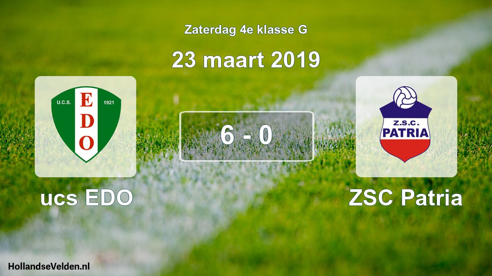 Total number of matches played: ucs EDO - ZSC Patria 6 - 0 (23 March 2019)