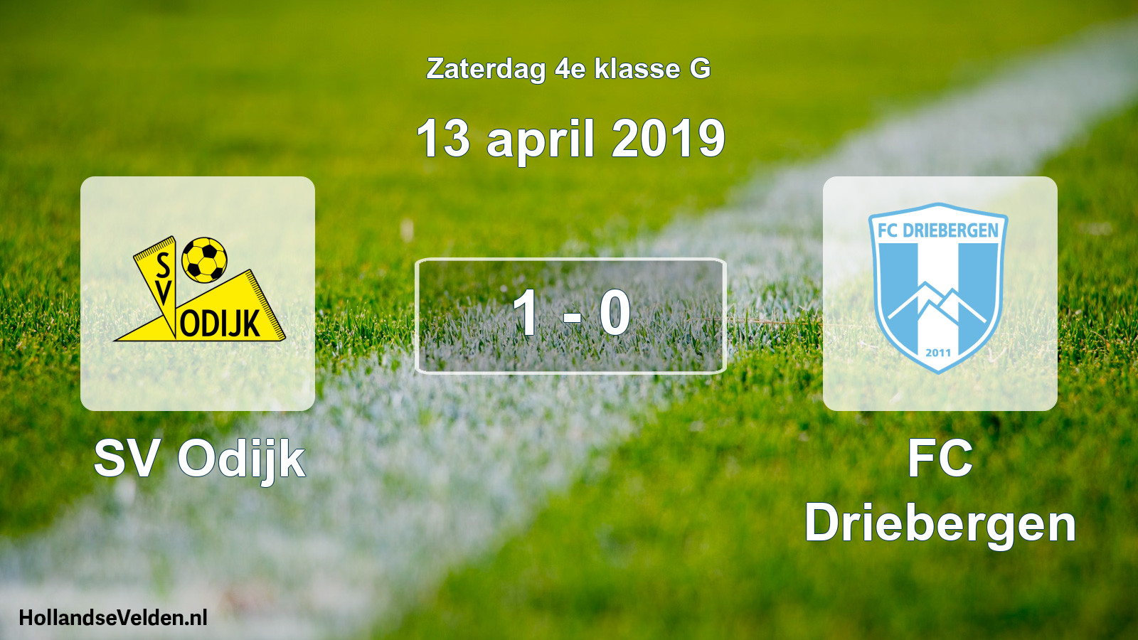 Total number of matches played: SV Odijk - FC Driebergen 1 - 0 (13 April 2019)