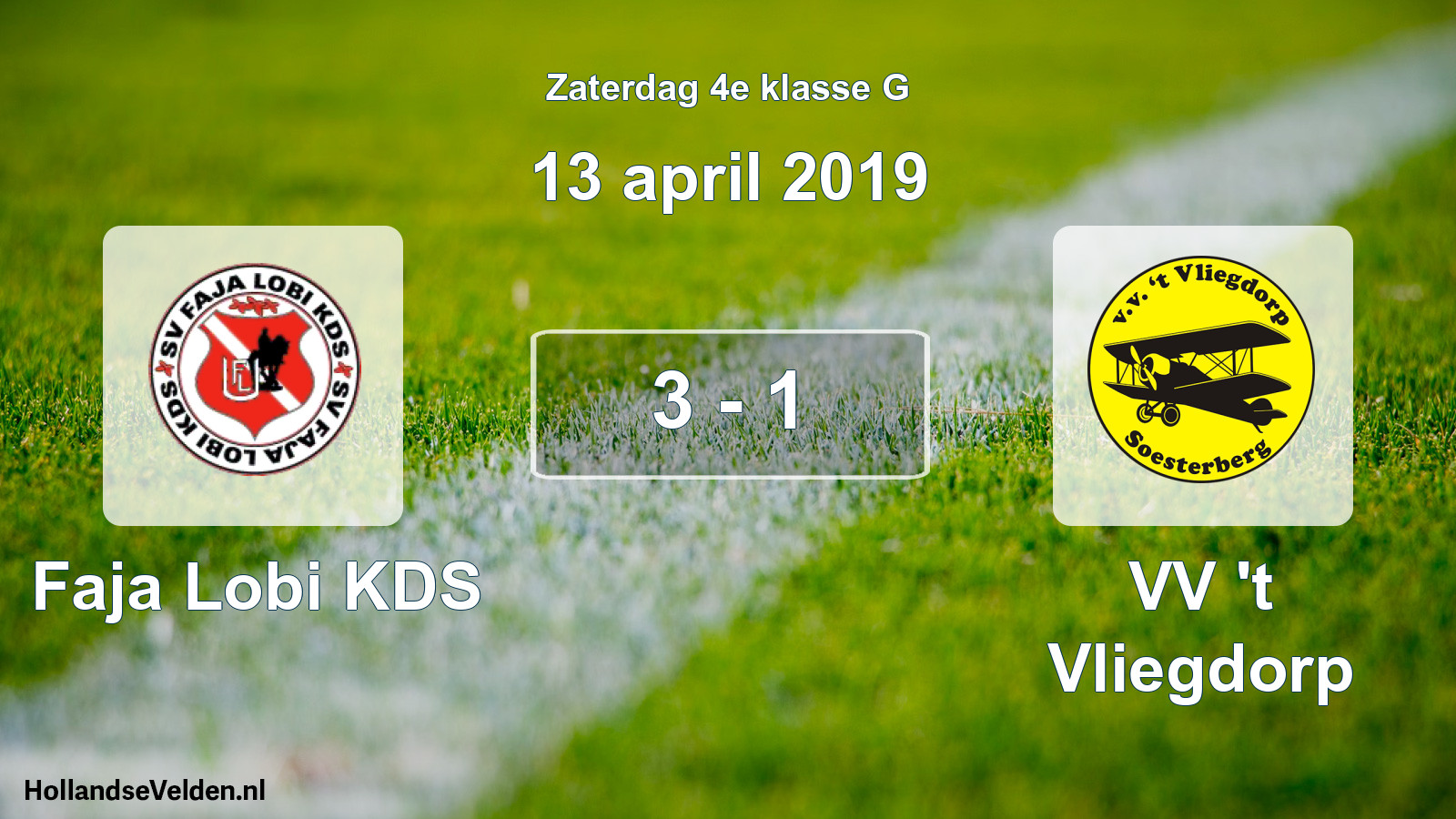 Total number of matches played: Faja Lobi KDS - VV 't Vliegdorp 3 - 1 (13 April 2019)