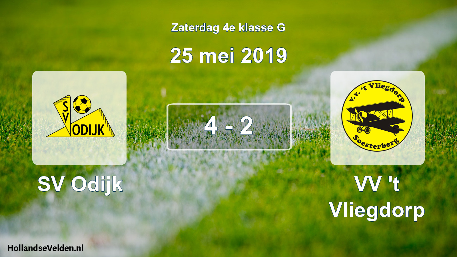 Total number of matches played: SV Odijk - VV 't Vliegdorp 4 - 2 (25 May 2019)