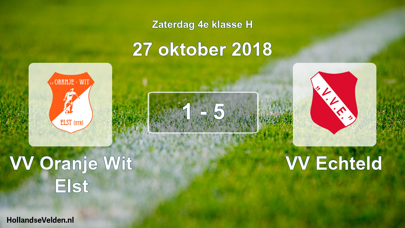 Total number of matches played: VV Oranje Wit Elst - VV Echteld 1 - 5 (27 October 2018)