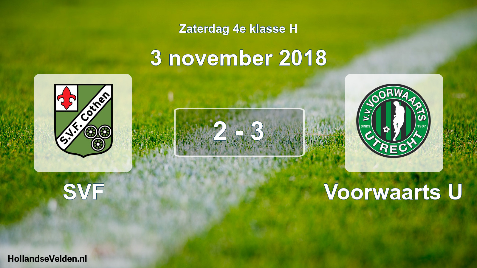 Total number of matches played: SVF - Voorwaarts U 2 - 3 (3 November 2018)