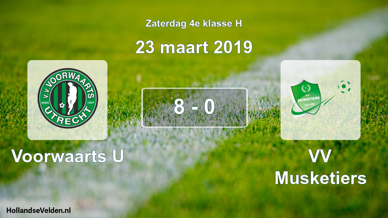 Total number of matches played: Voorwaarts U - VV Musketiers 8 - 0 (23 March 2019)