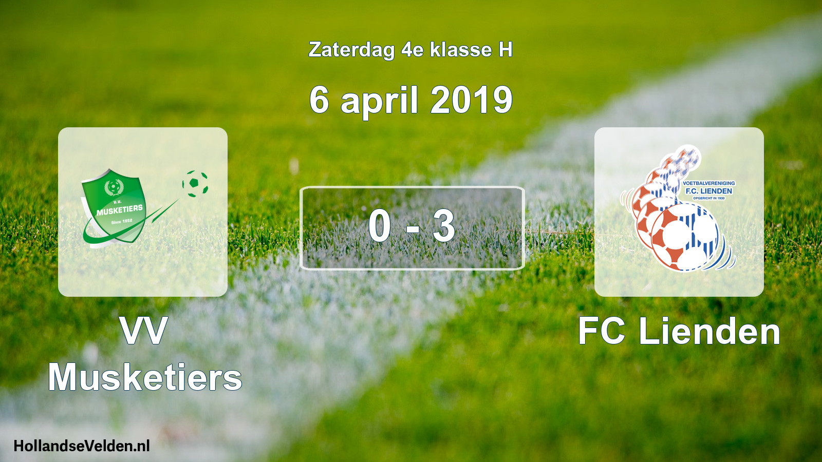 Total number of matches played: VV Musketiers - FC Lienden 0 - 3 (6 April 2019)