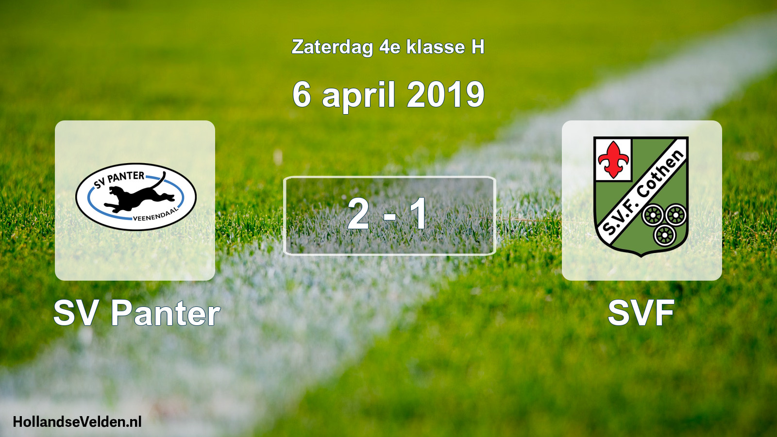 Total number of matches played: SV Panter - SVF 2 - 1 (6 April 2019)