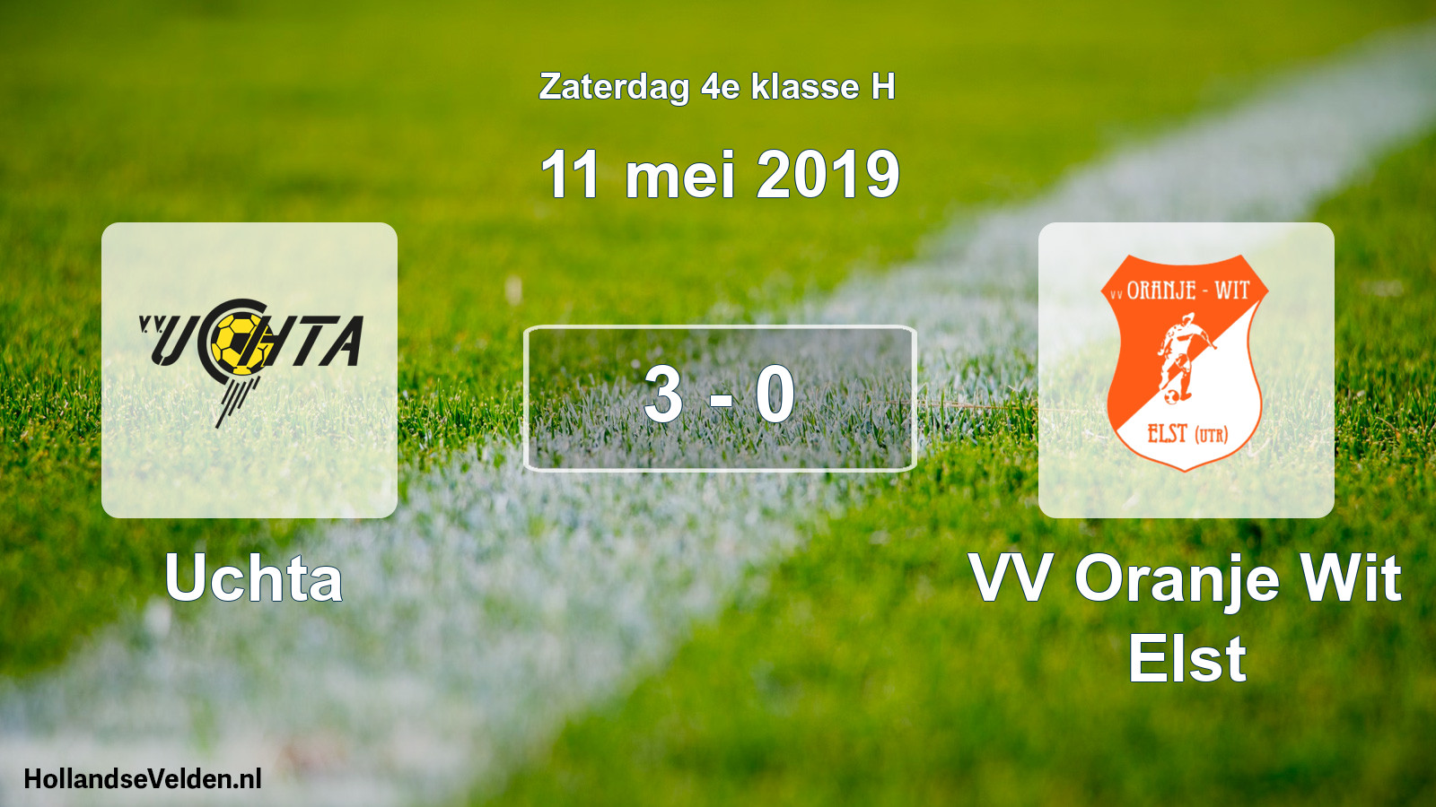 Total number of matches played: Uchta - VV Oranje Wit Elst 3 - 0 (11 May 2019)