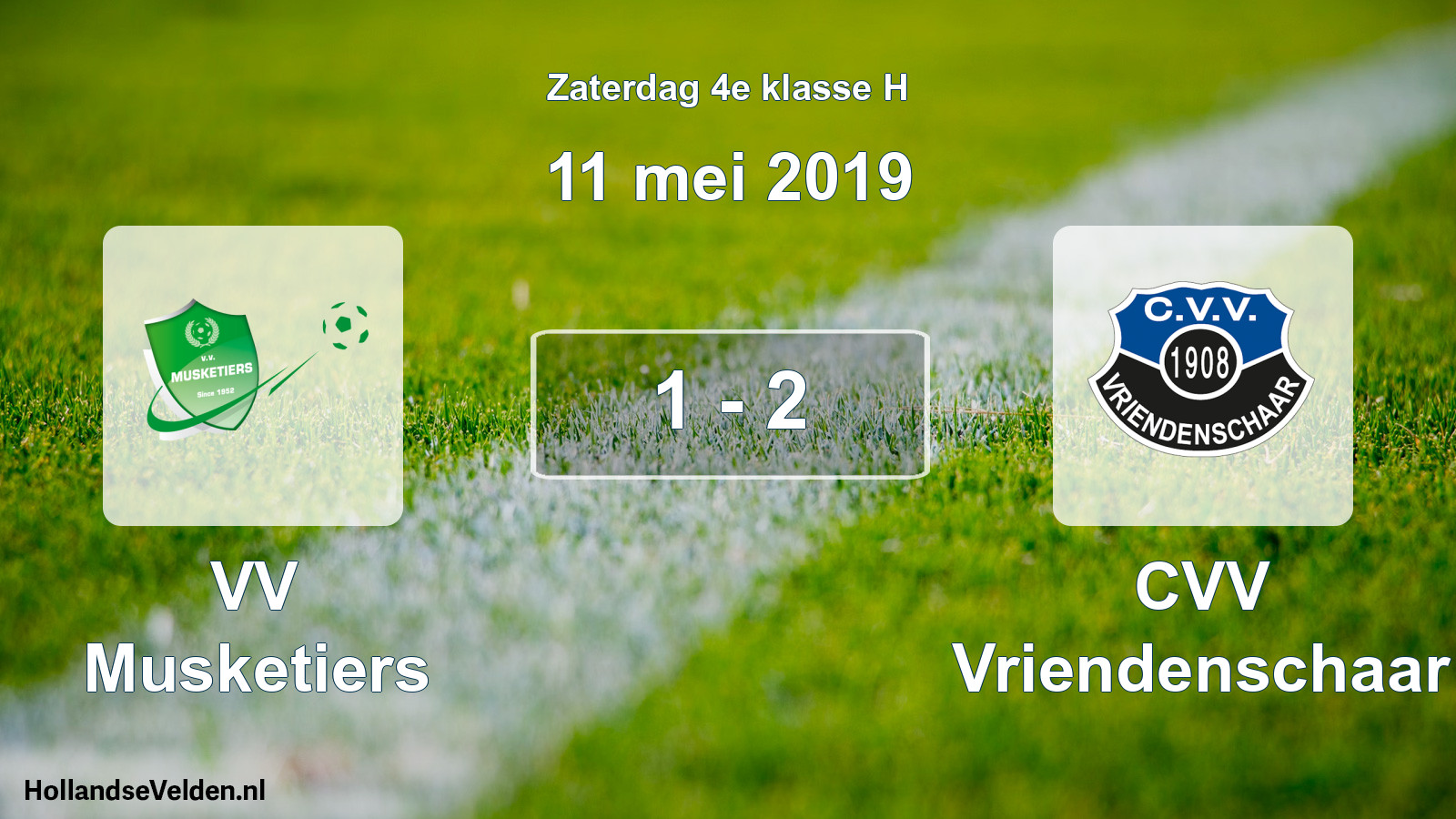 Total number of matches played: VV Musketiers - CVV Vriendenschaar 1 - 2 (11 May 2019)