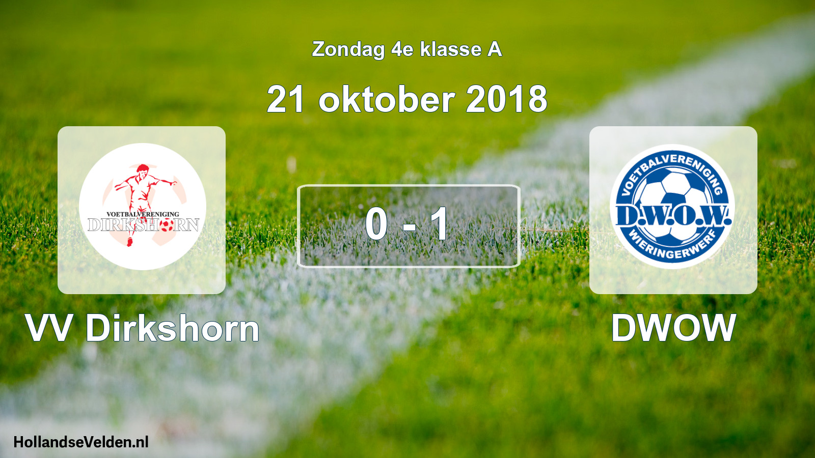 Total number of matches played: VV Dirkshorn - DWOW 0 - 1 (21 October 2018)
