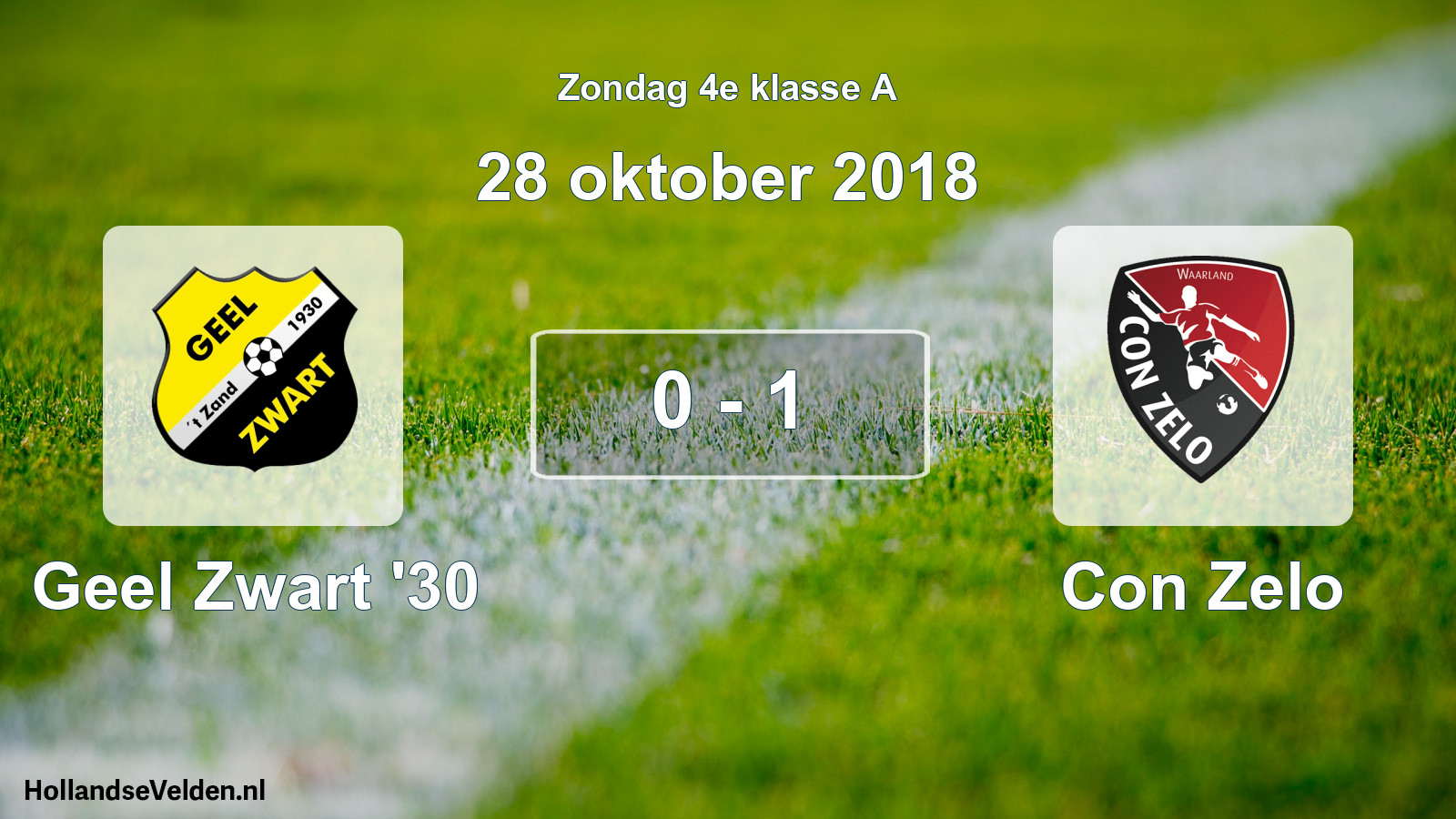 Total number of matches played: Geel Zwart '30 - Con Zelo 0 - 1 (28 October 2018)