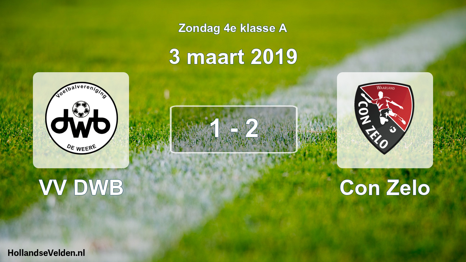 Total number of matches played: VV DWB - Con Zelo 1 - 2 (3 March 2019)