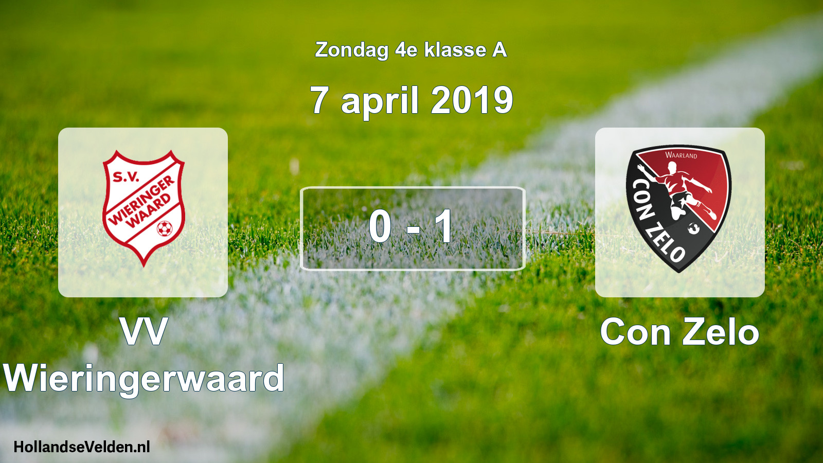 Total number of matches played: VV Wieringerwaard - Con Zelo 0 - 1 (7 April 2019)