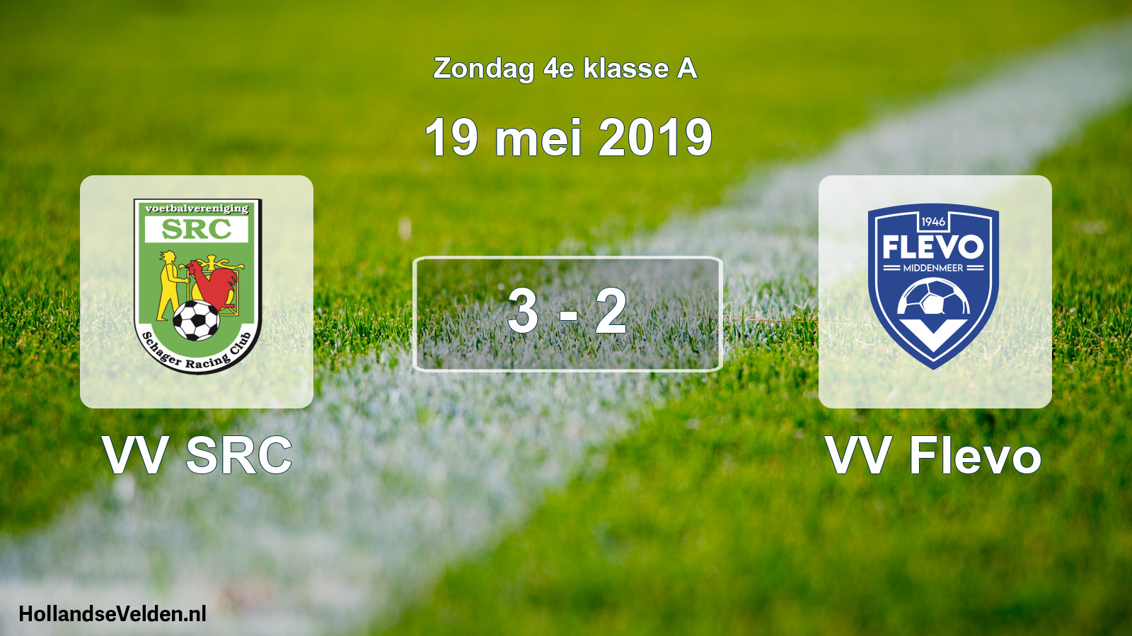 Total number of matches played: VV SRC - VV Flevo 3 - 2 (19 May 2019)